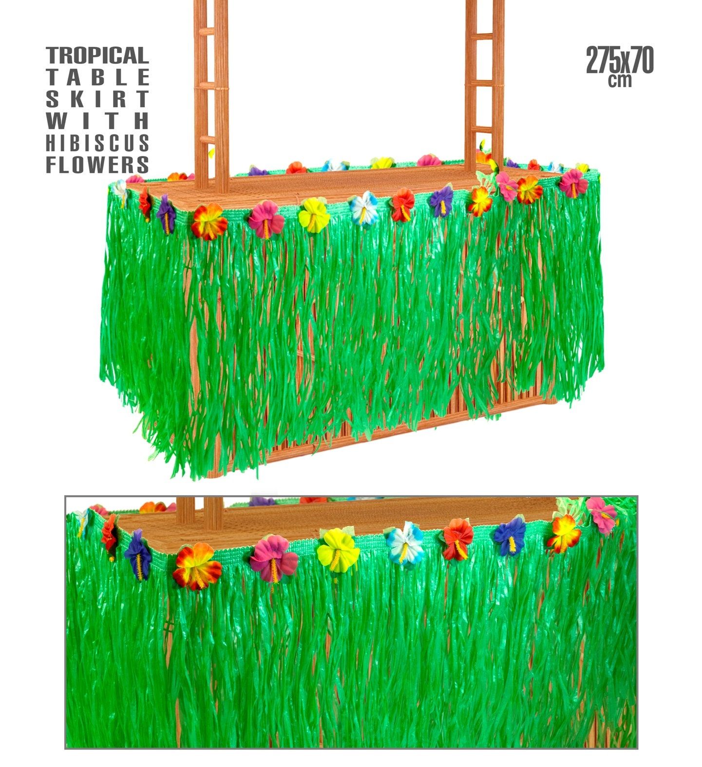 Hawaii Tafelrok met Hibiscus Bladeren
