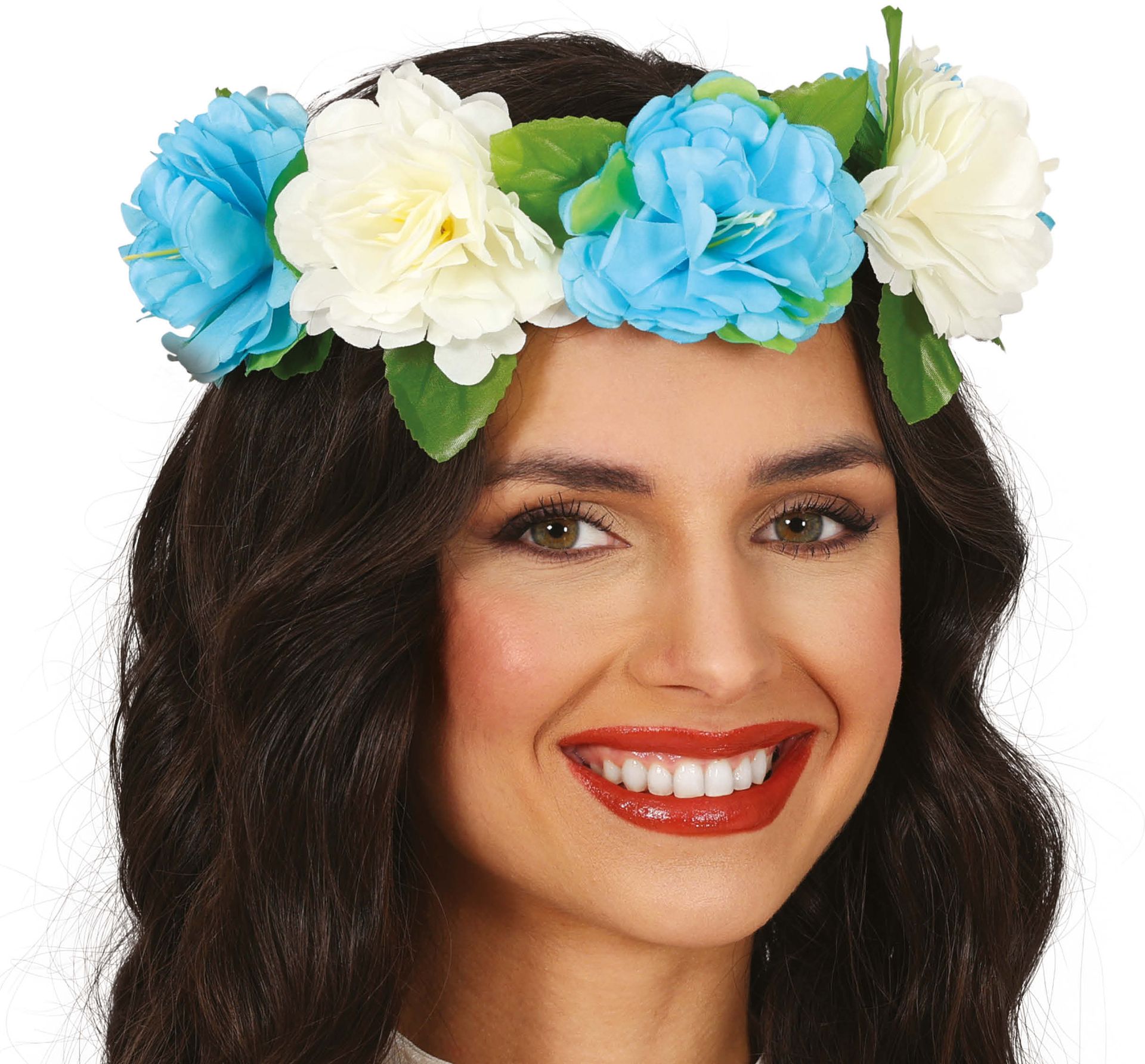 Hawaiiaanse Bloemenkroon Blauw Wit