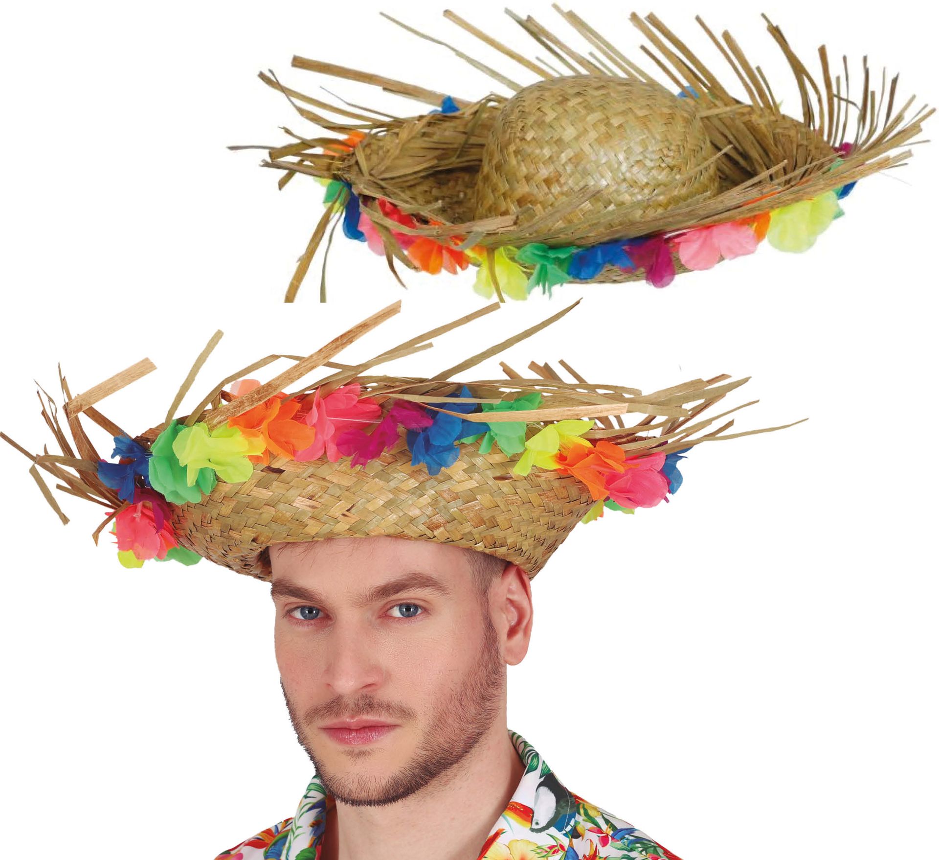 Hawaiiaanse Strohoed met Bloemen