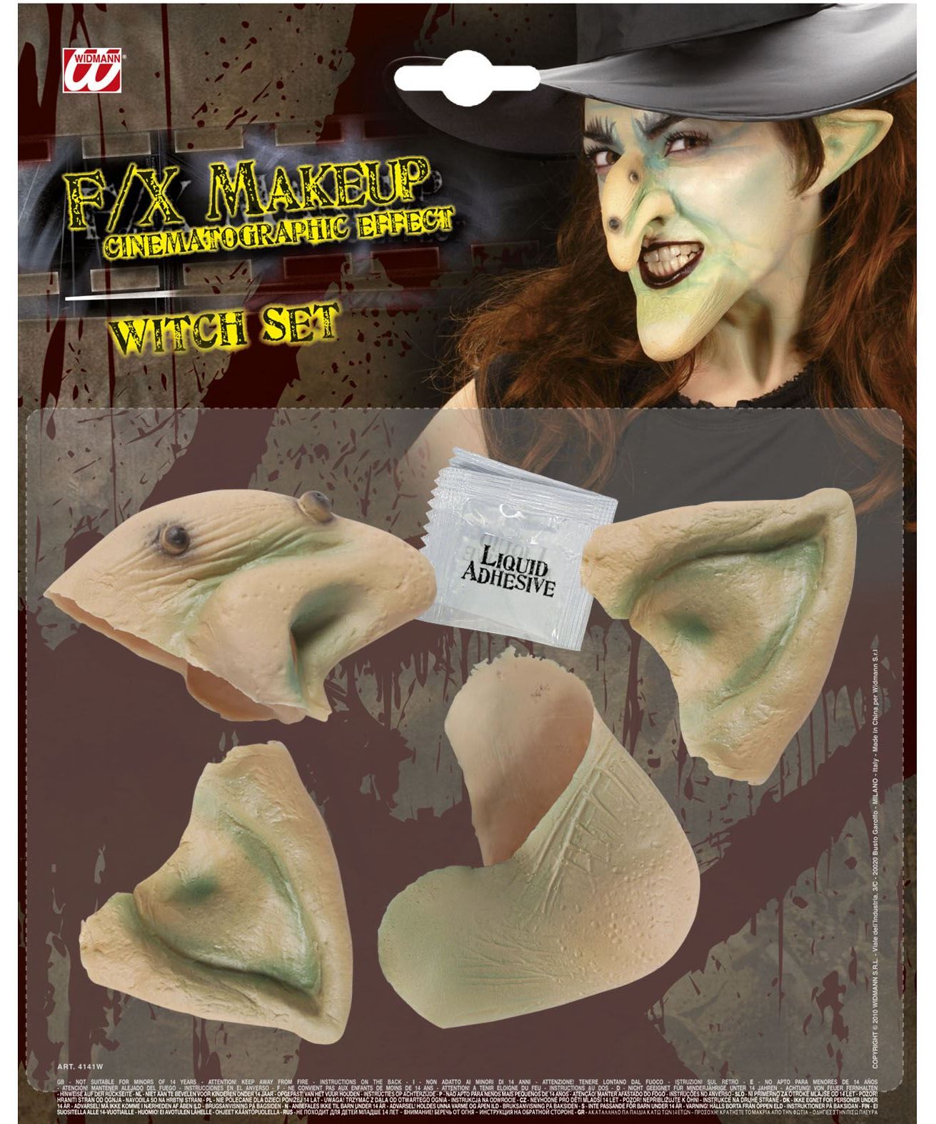 Heksen set latex gezicht