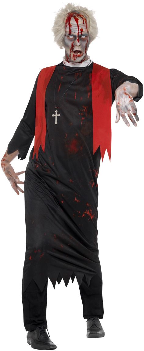 Heren zombie priester kostuum