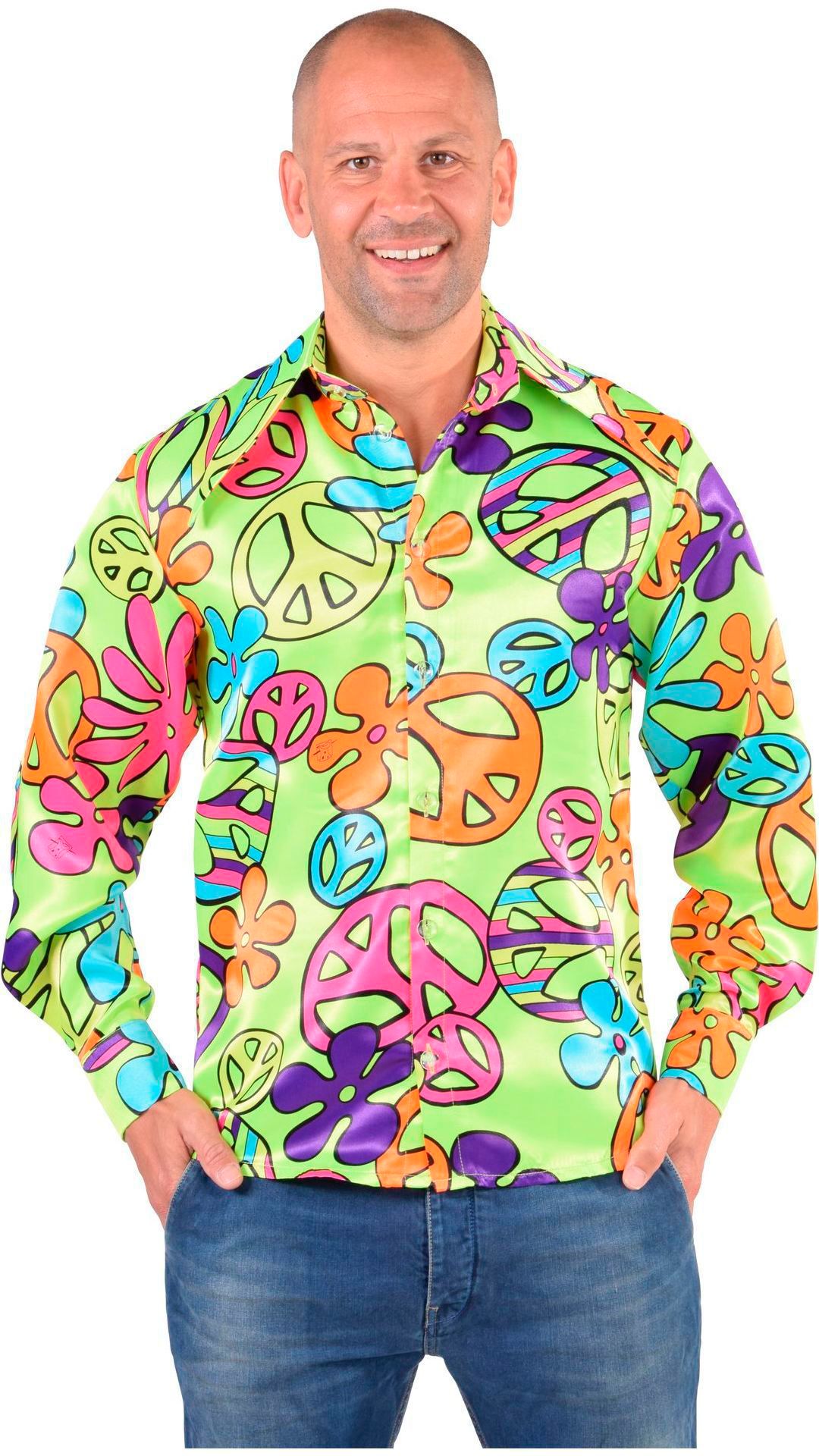 Hippie blouse groen mannen