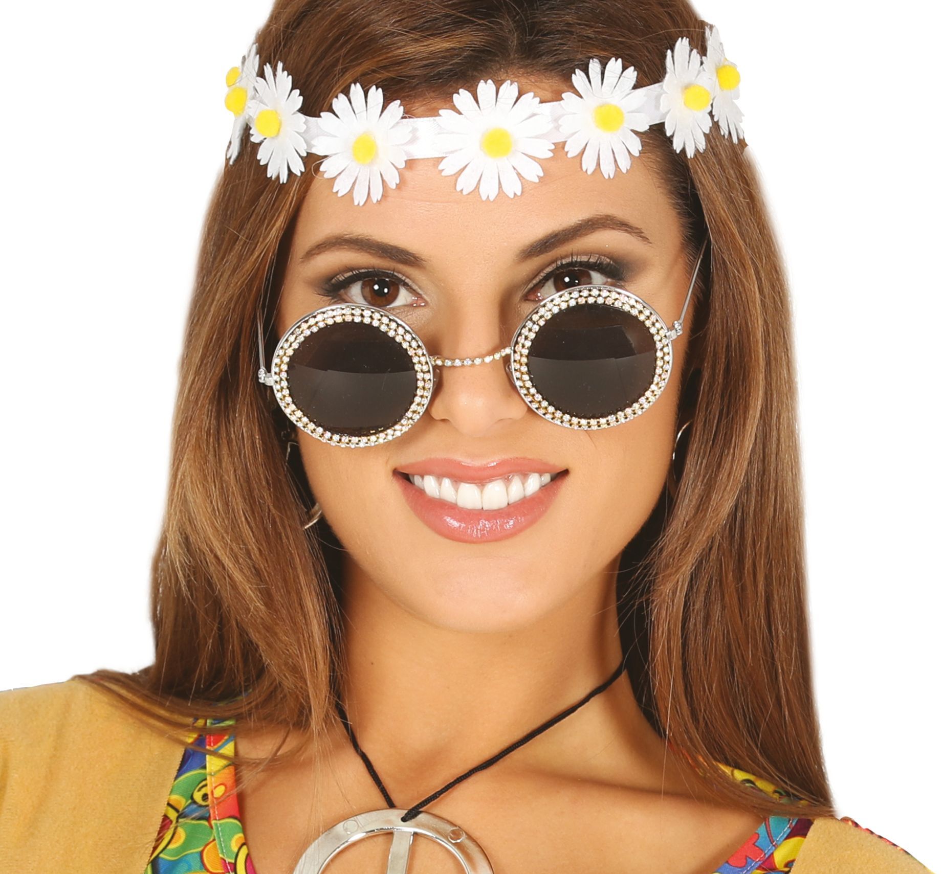 Hippie bril met diamantjes