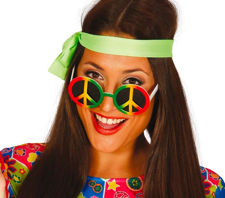 Hippie bril peace teken