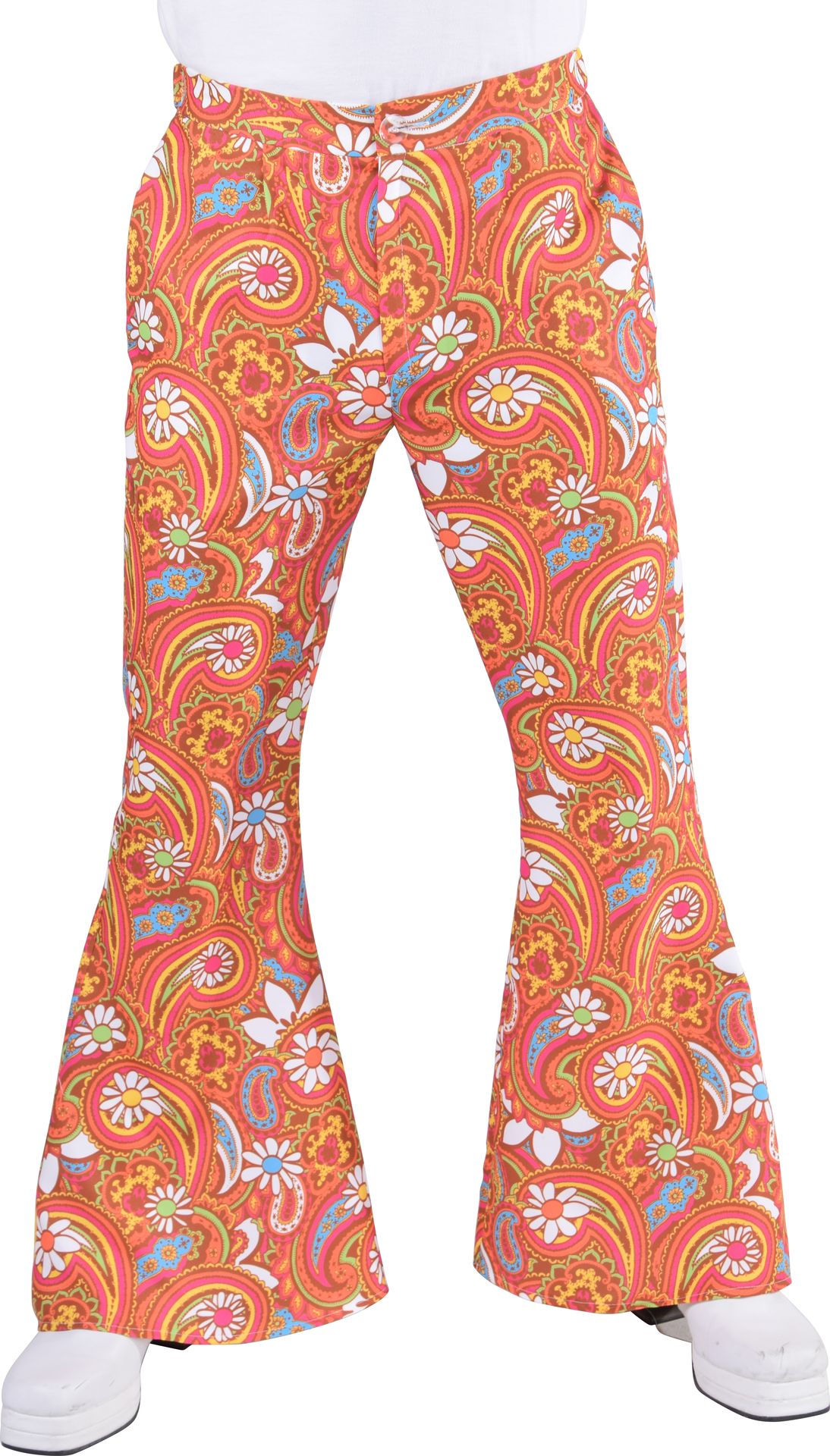 Hippie broek heren oranje