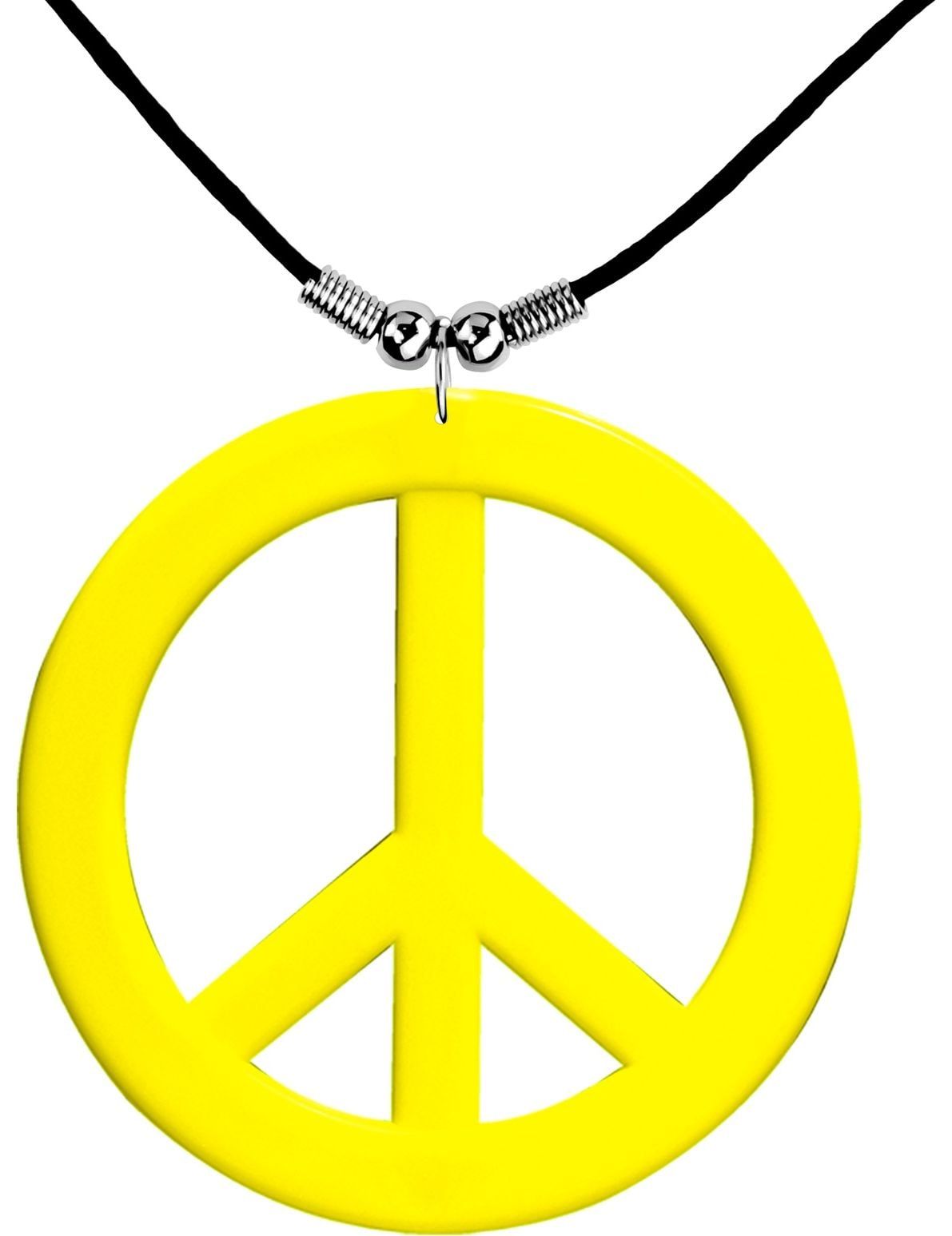 Hippie ketting neon geel