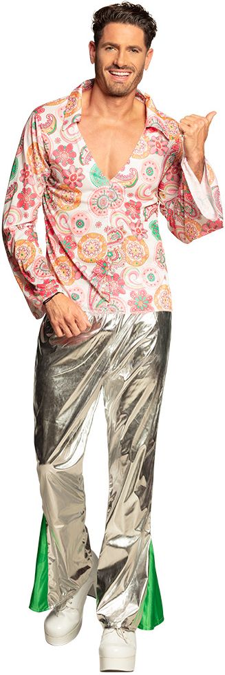 Hippie man kostuum met disco broek