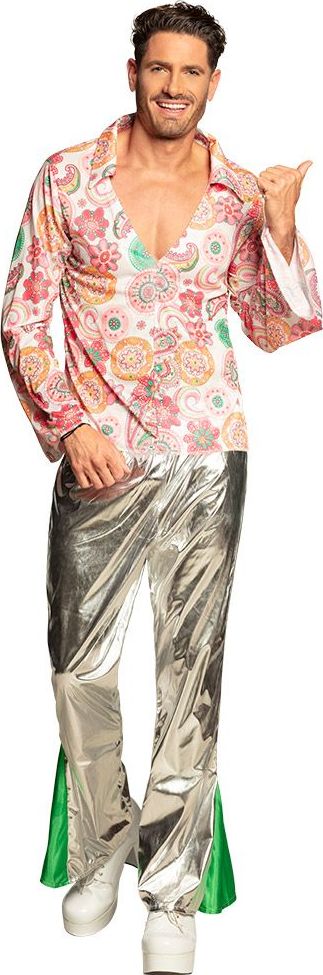 Hippie man kostuum met disco broek