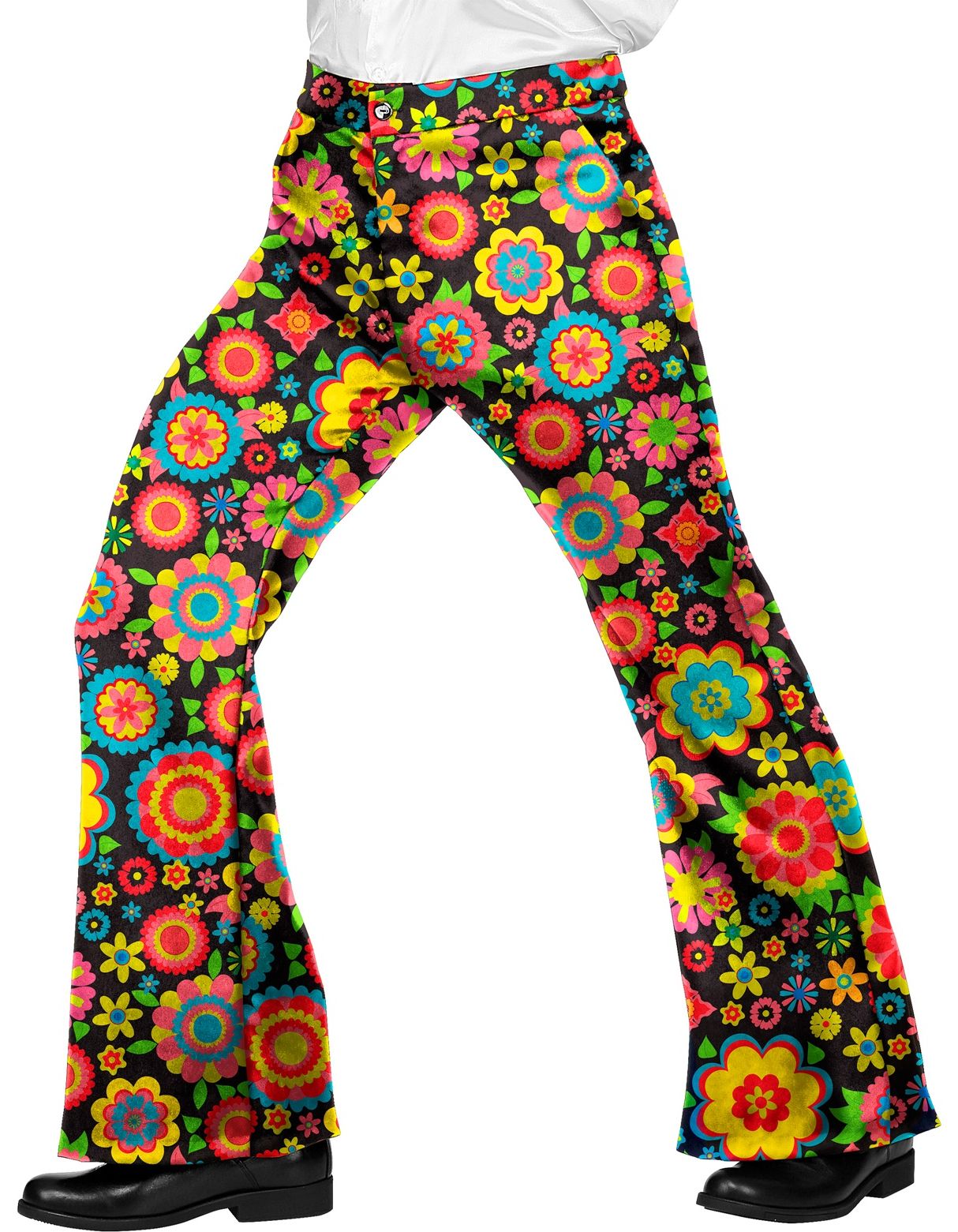 Hippie pantalon vrolijke bloemen mannen