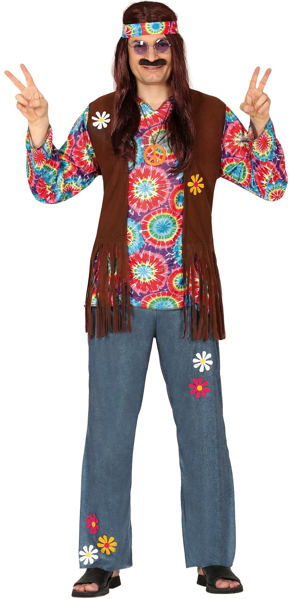 Hippiepak gekleurd met franjes