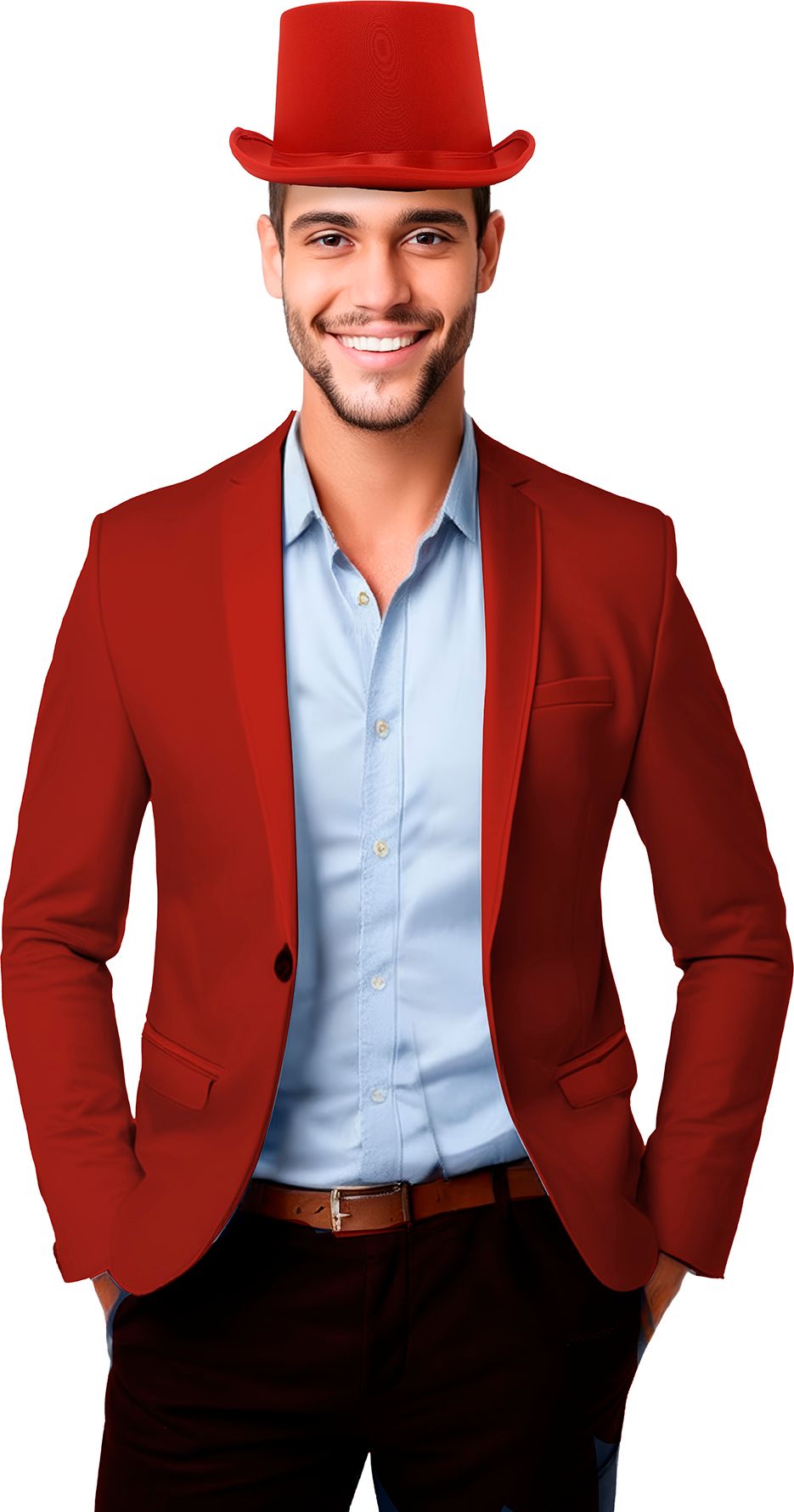 Hoge hoed luxe rood