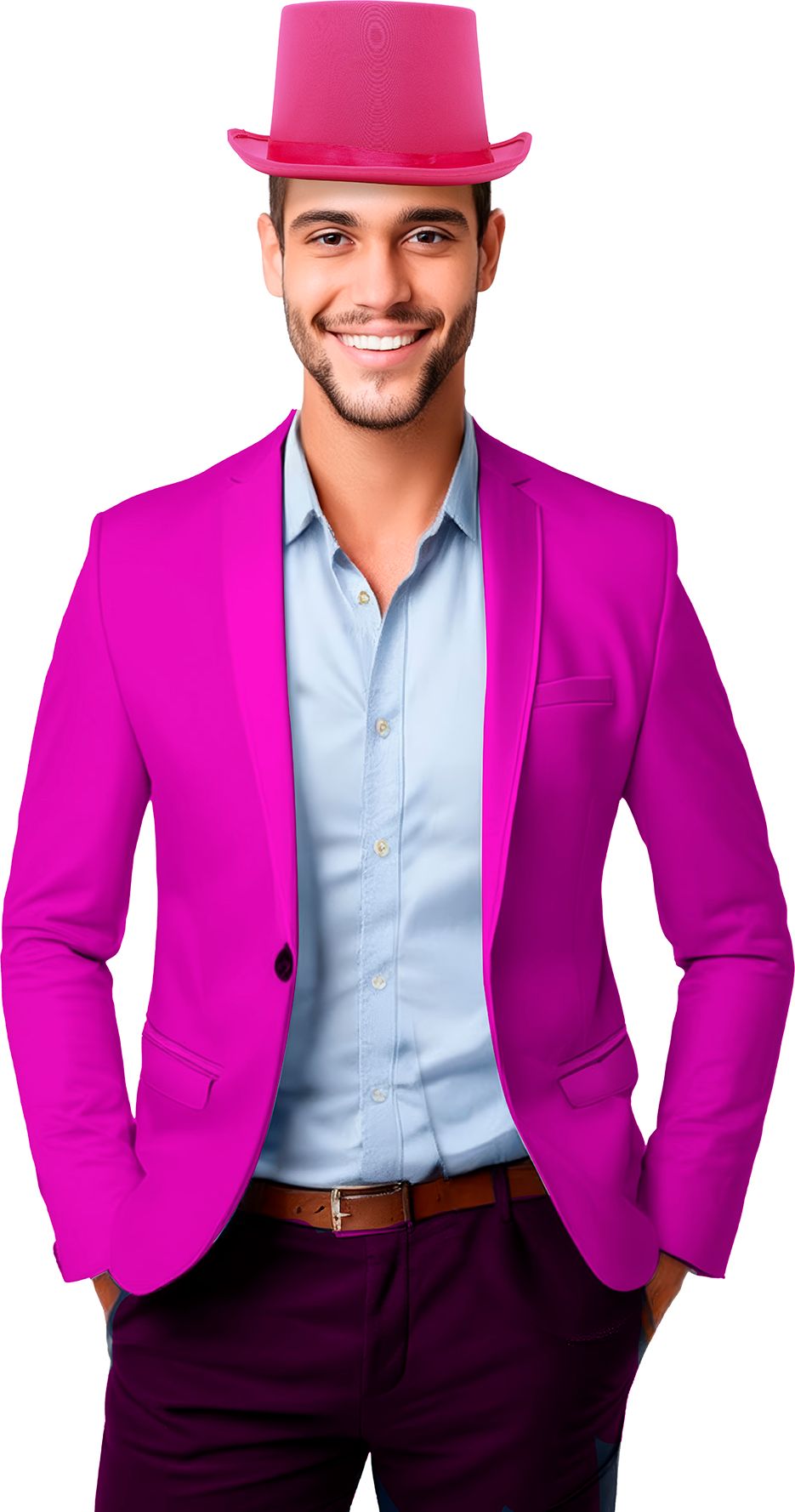 Hoge hoed luxe roze