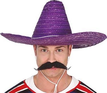 Hoge Mexicaanse sombrero paars