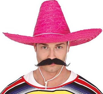 Hoge Mexicaanse sombrero roze