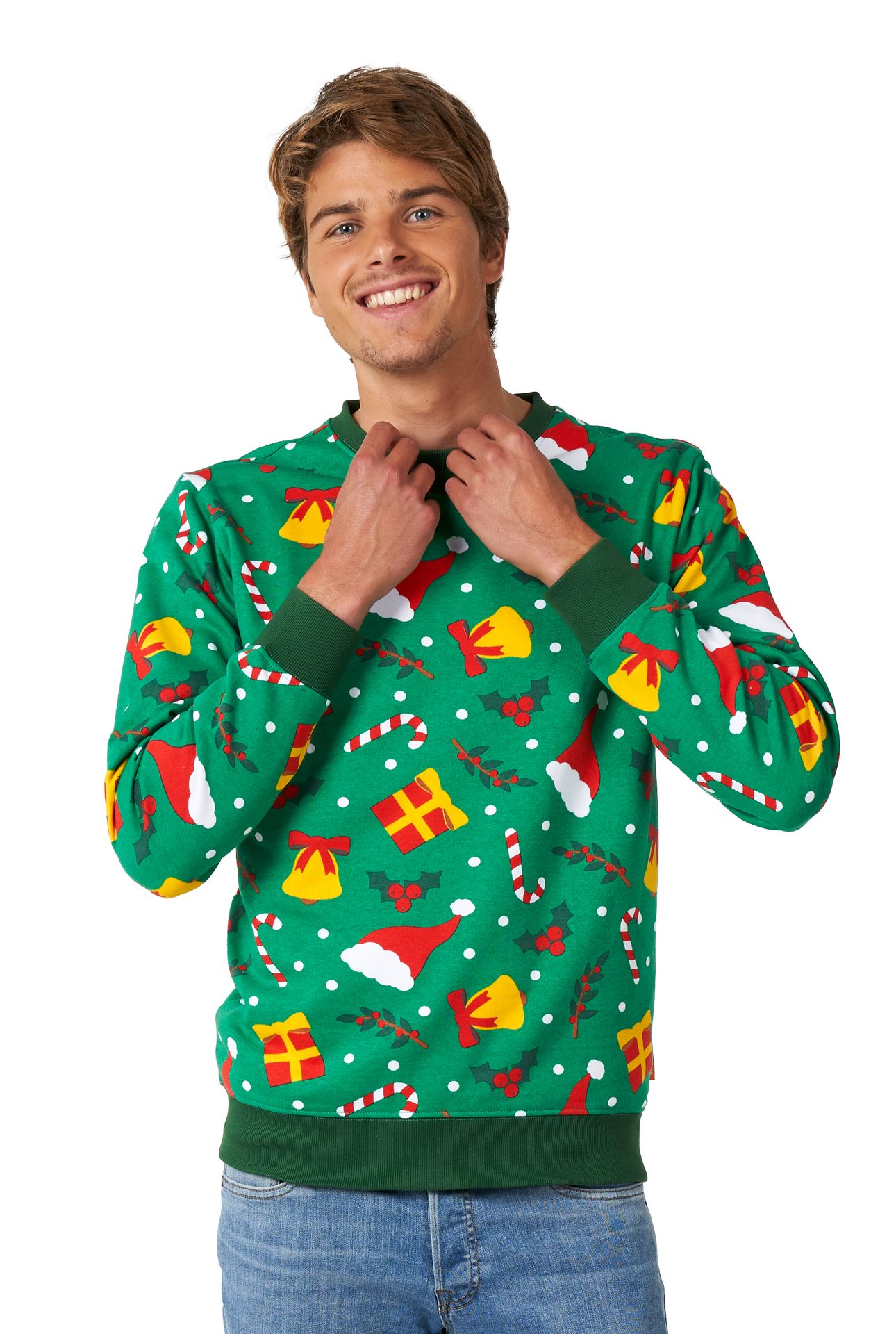 Holiday Greenish Sweater Heren Opposuits