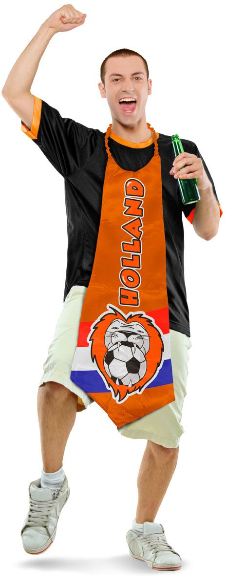 Hollandse voetbal XXL stropdas met leeuw