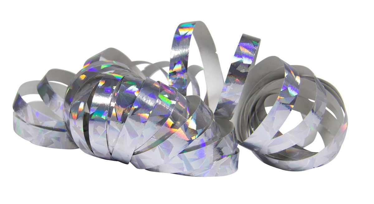Holografisch Zilveren Serpentine Rollen 2 Stuks