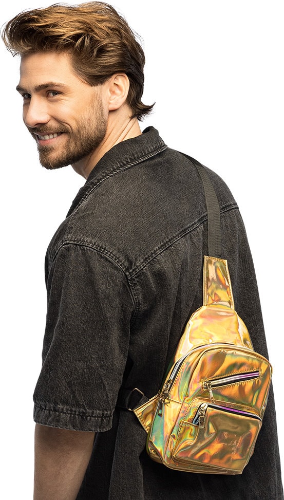 Holografische Crossbody Tas Goud Volwassenen