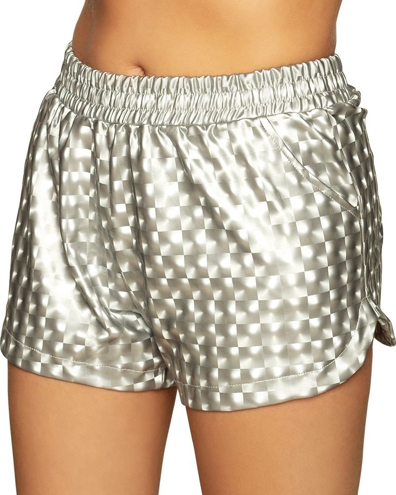 Holografische hotpants zilver