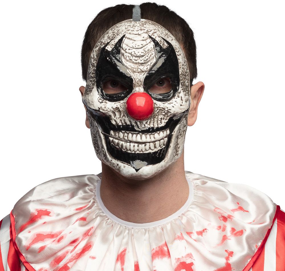 Horror Clown Gezichtsmasker met Beweegbare Kaak Halloween