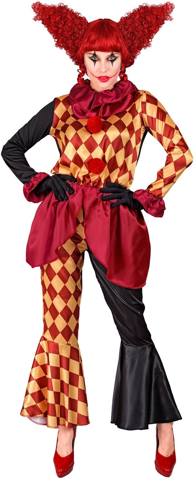 Horror Killer Clown Pak Halloween Rood Dames