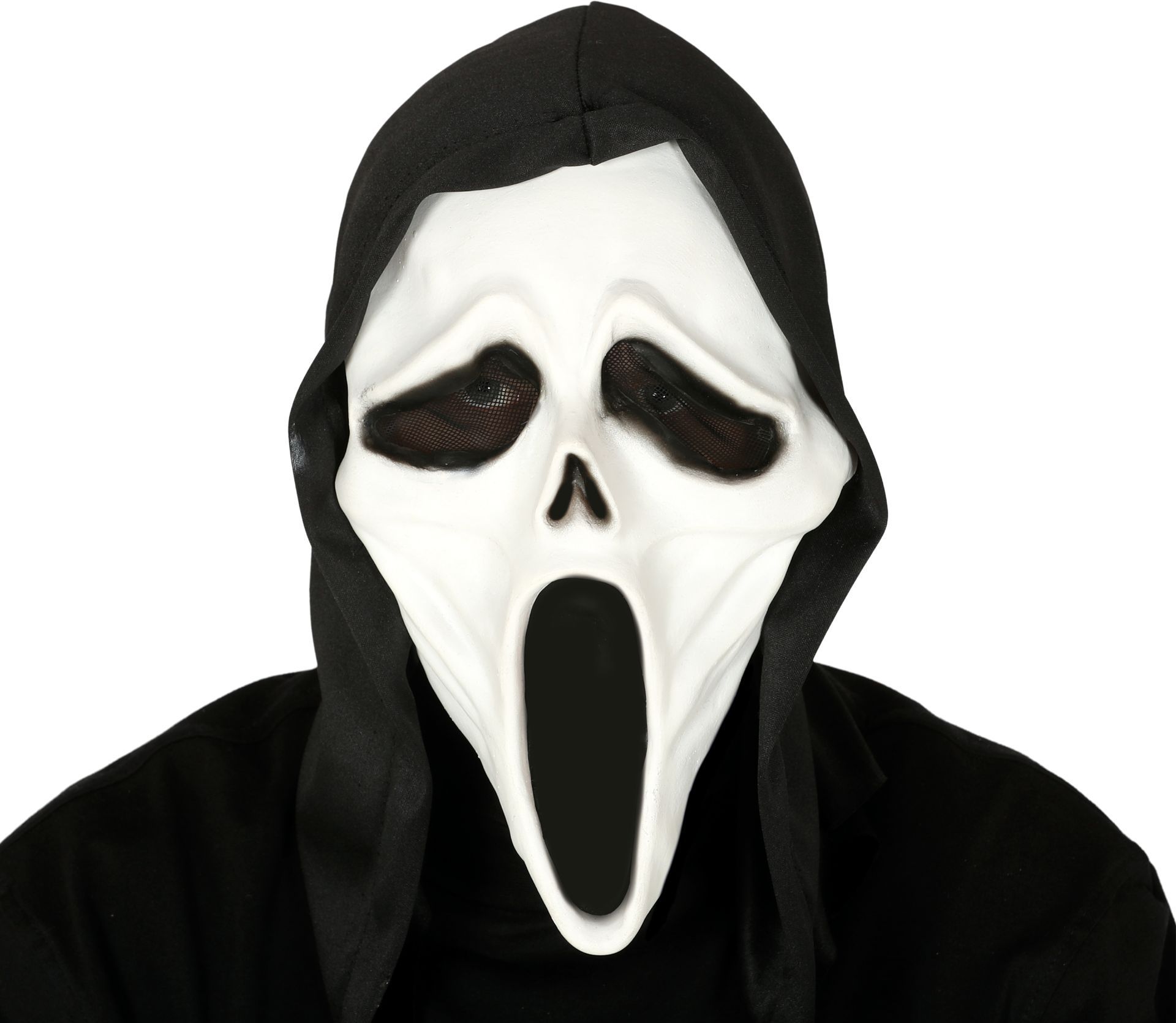 Horror masker Scream met kap