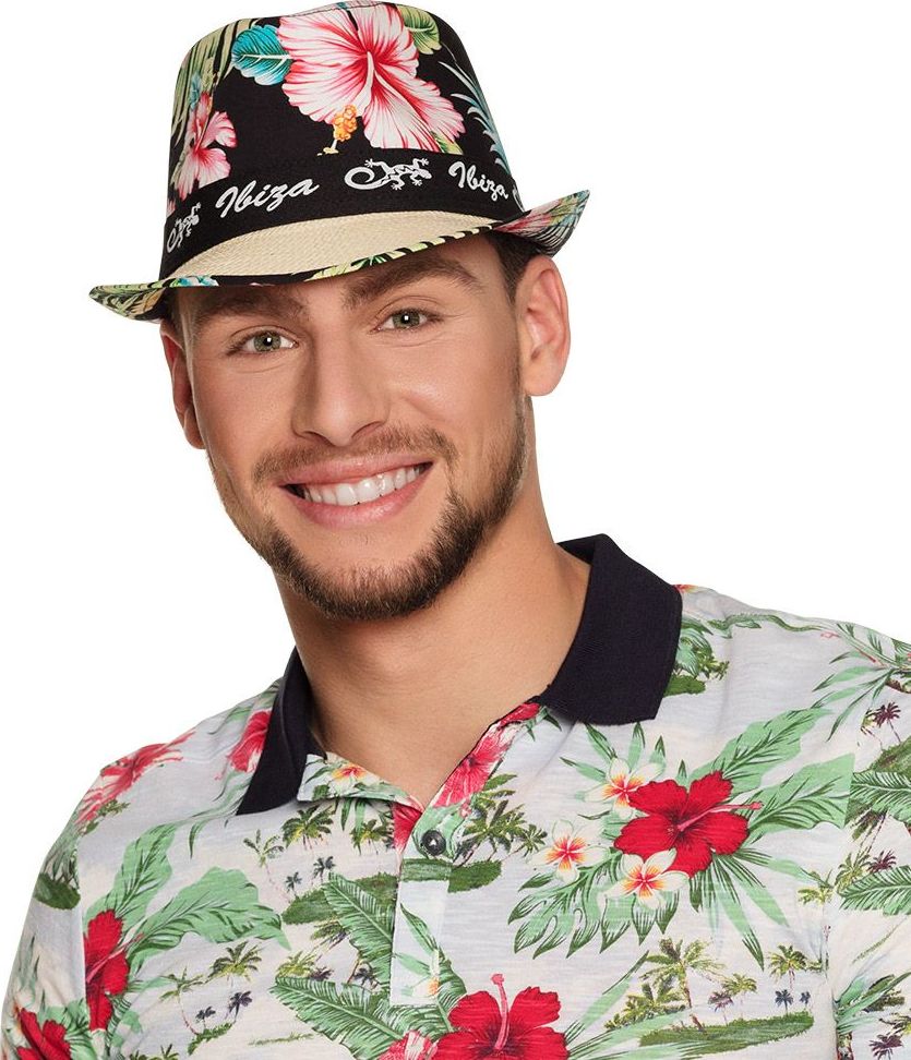 Ibiza fedora met bloemen