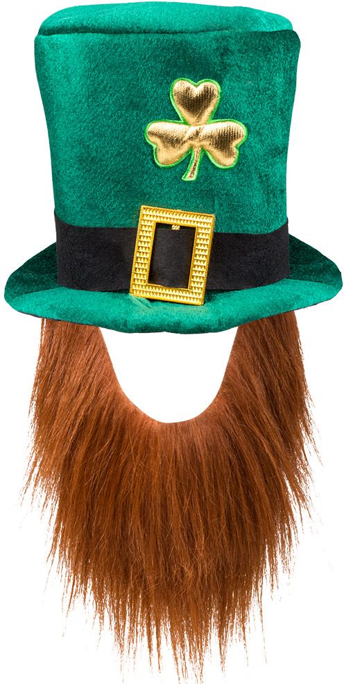Ierse leprechaun hoed met baard