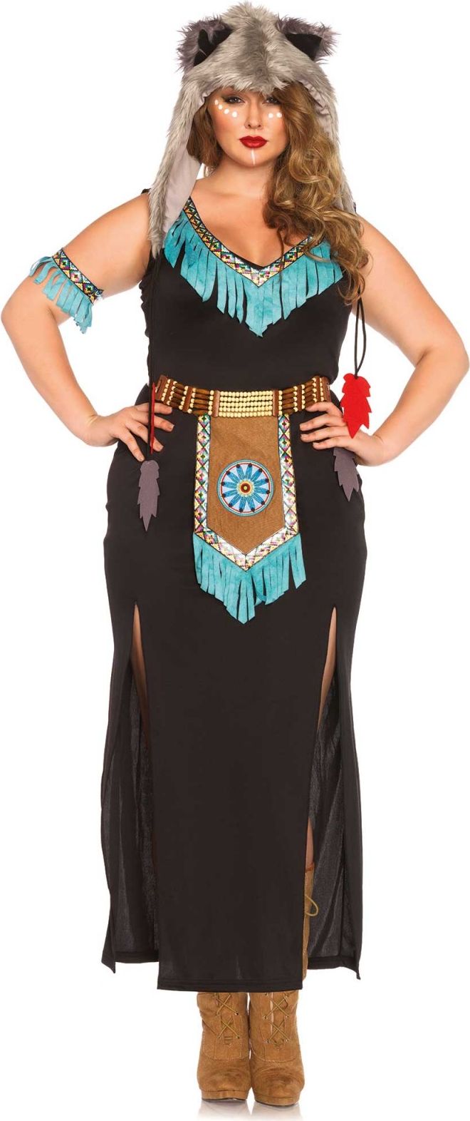 Indianen krijger kostuum dames plus size Feestkleding.nl