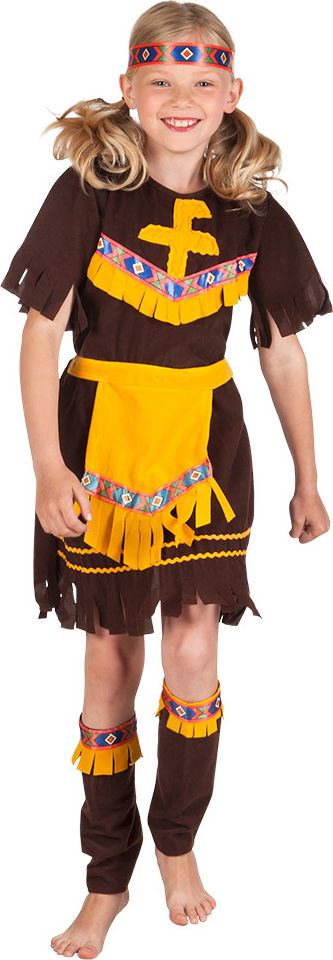 Indianen outfit meisjes oranje bruin