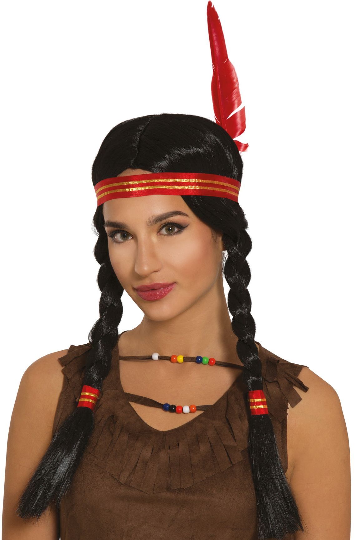 Indianenpruik vlechtjes en hoofdband