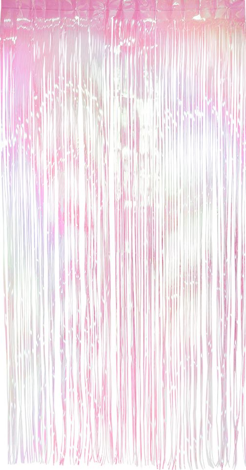 Iriserend Wit Franjegordijn 200cm