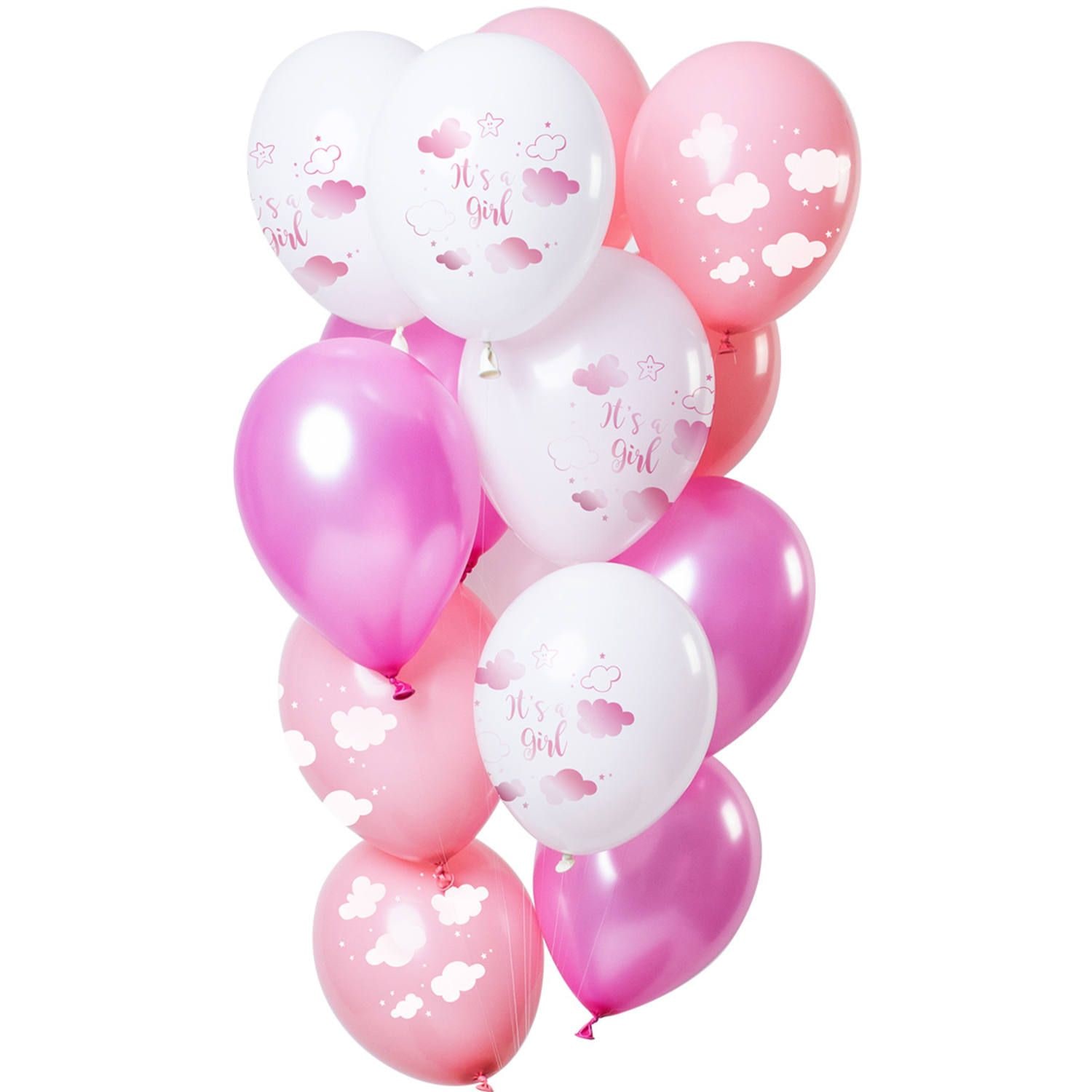It's a girl roze ballonnen 12 stuks