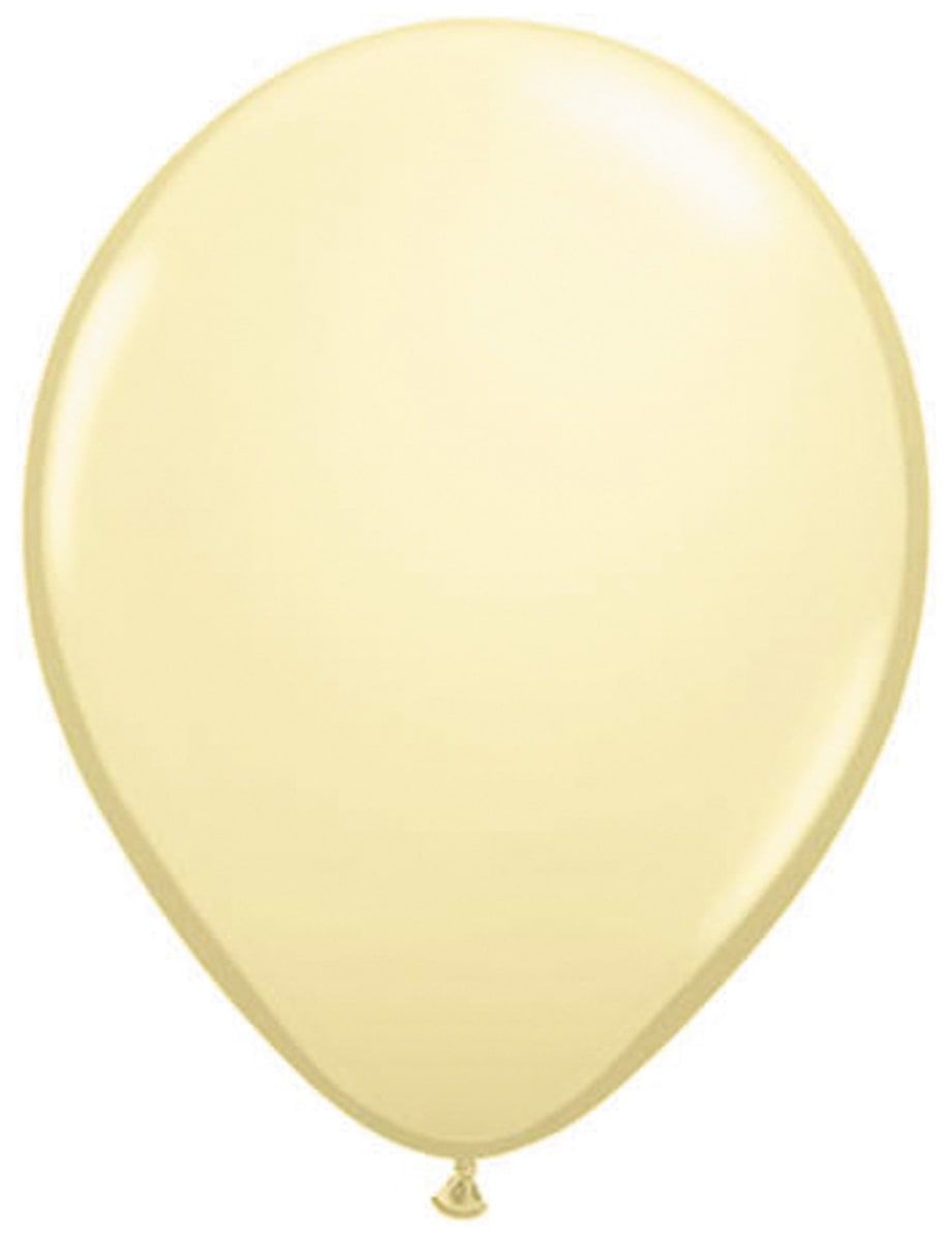 Ivoor witte metallic ballonnen 10 stuks