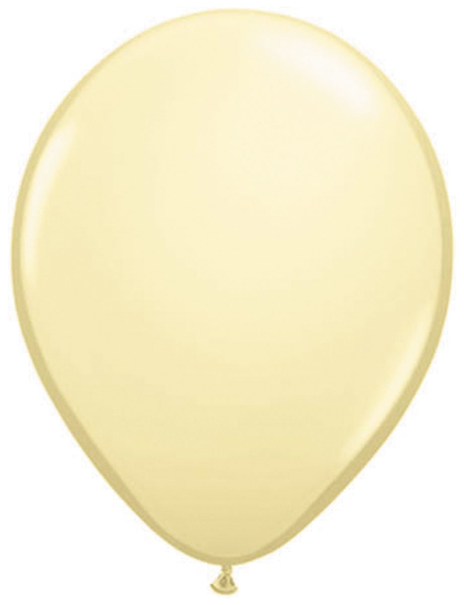 Ivoor witte metallic ballonnen 50 stuks 30cm