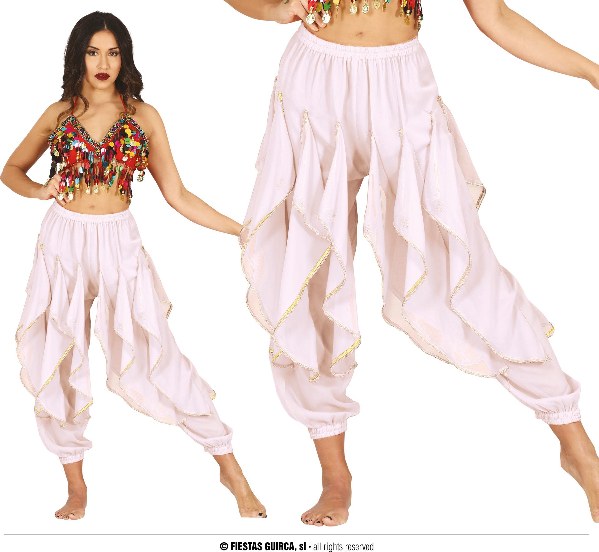 Ivory Belly Dance Trousers - Oasis Enchantress
