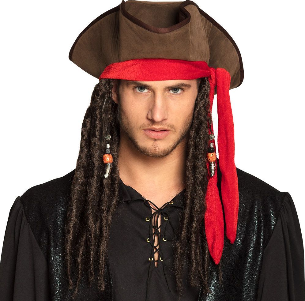 Jack Sparrow piraten hoed met haar