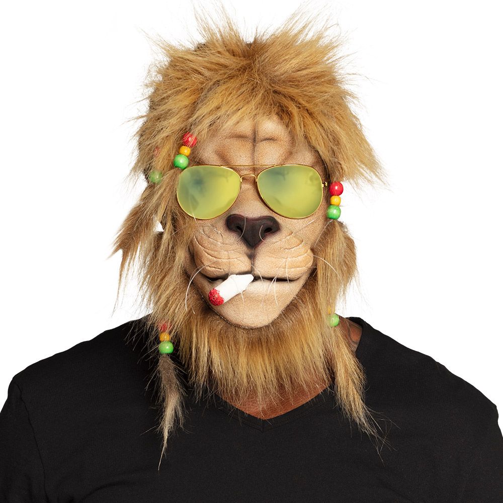 Jamaicaanse leeuw masker met wiet