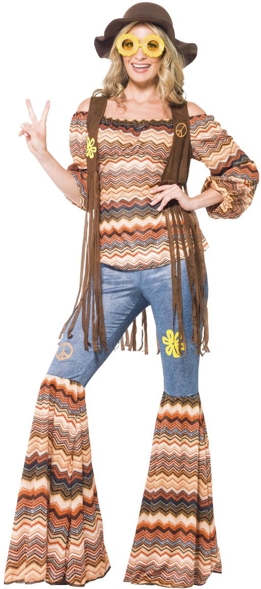Jaren 70 dames hippie outfit