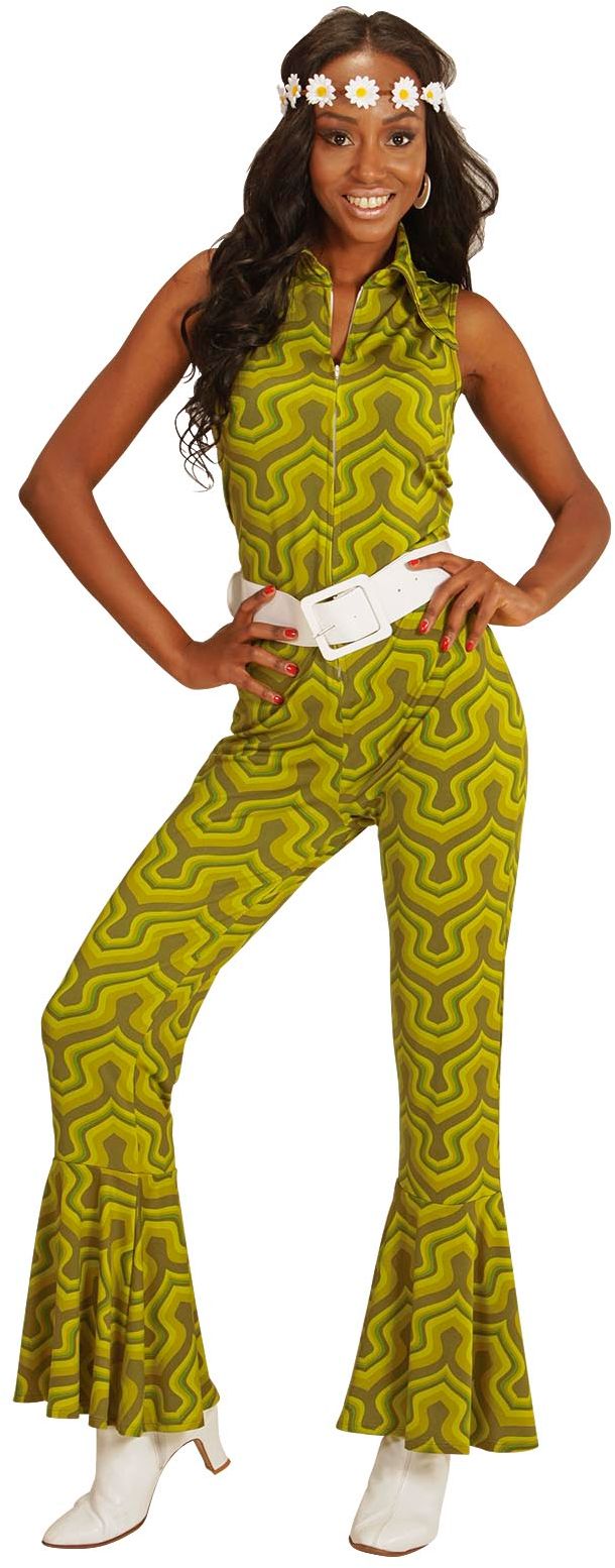 Jaren 70 jumpsuit groen