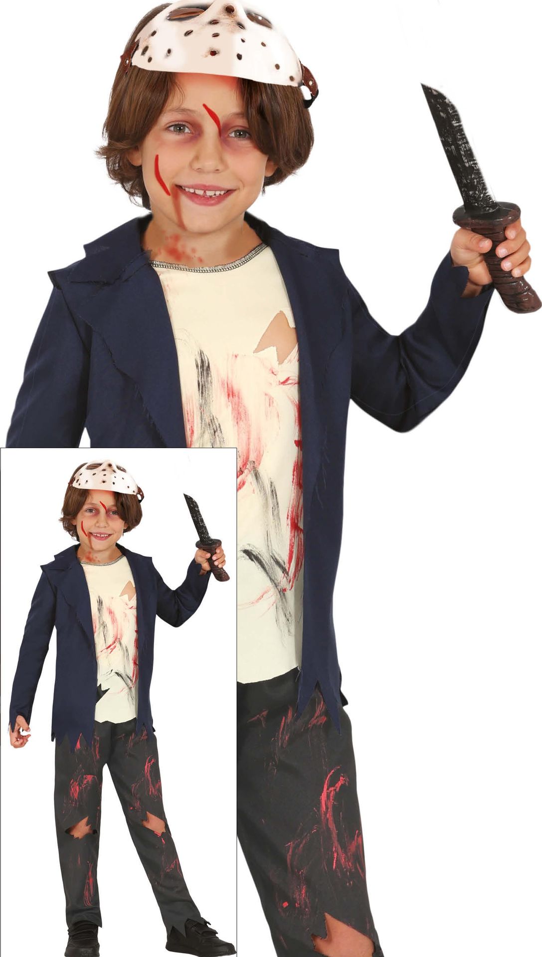 Jason Voorhees kostuum halloween kind