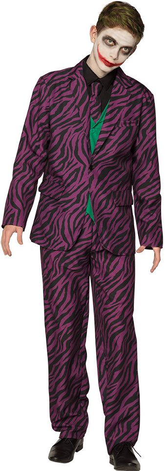 Joker kostuum jongens paars