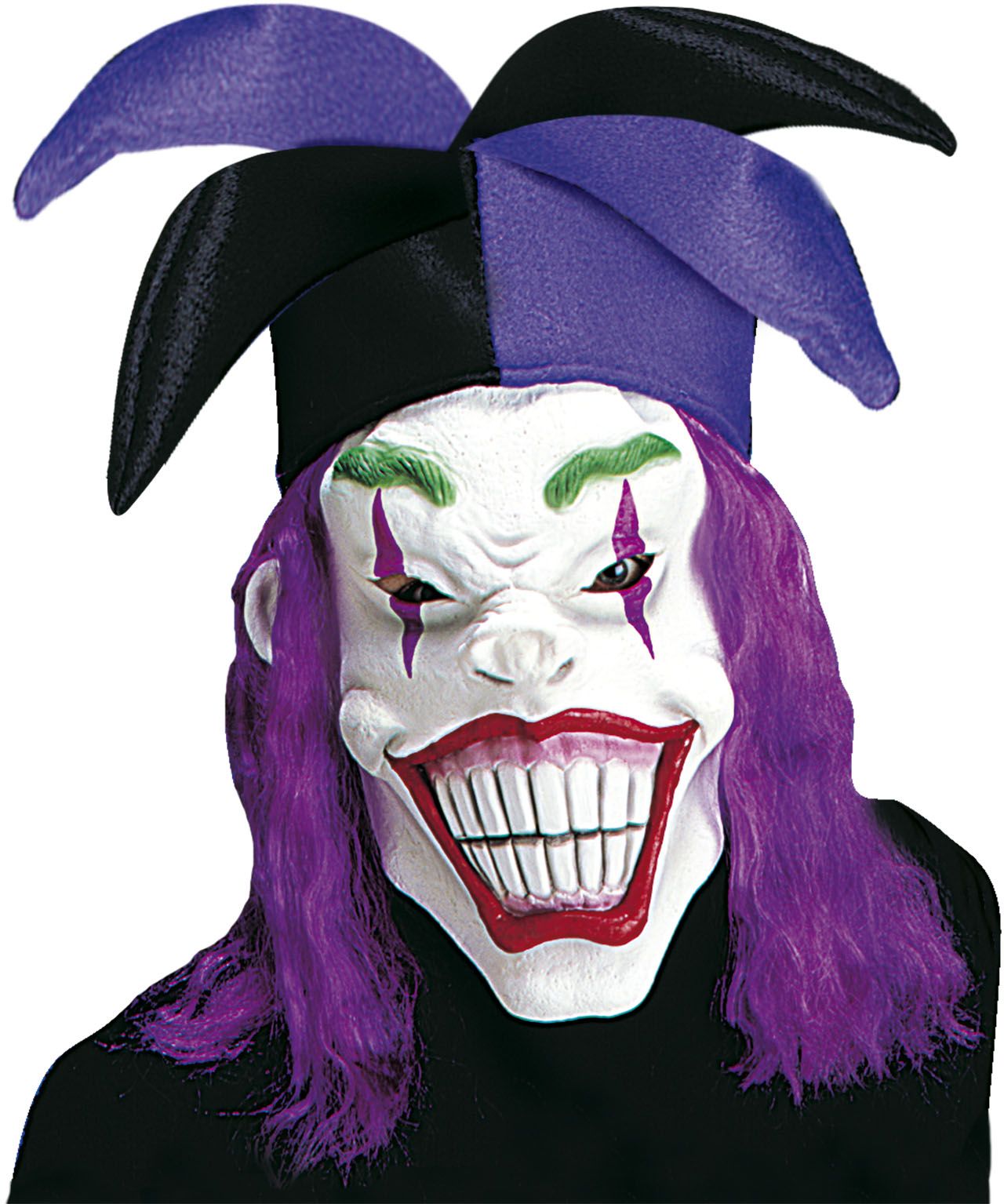 Joker masker met hoed en pruik