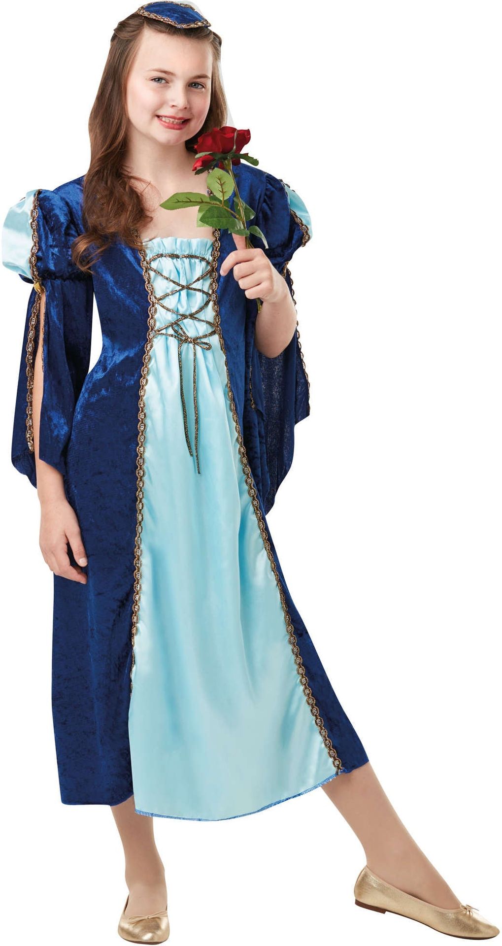Julia Verkleedkleding Blauw Romeo en Julia Shakespeare Kinderen
