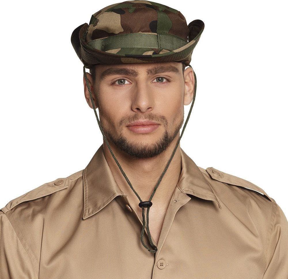 Jungle soldaat hoed camouflage