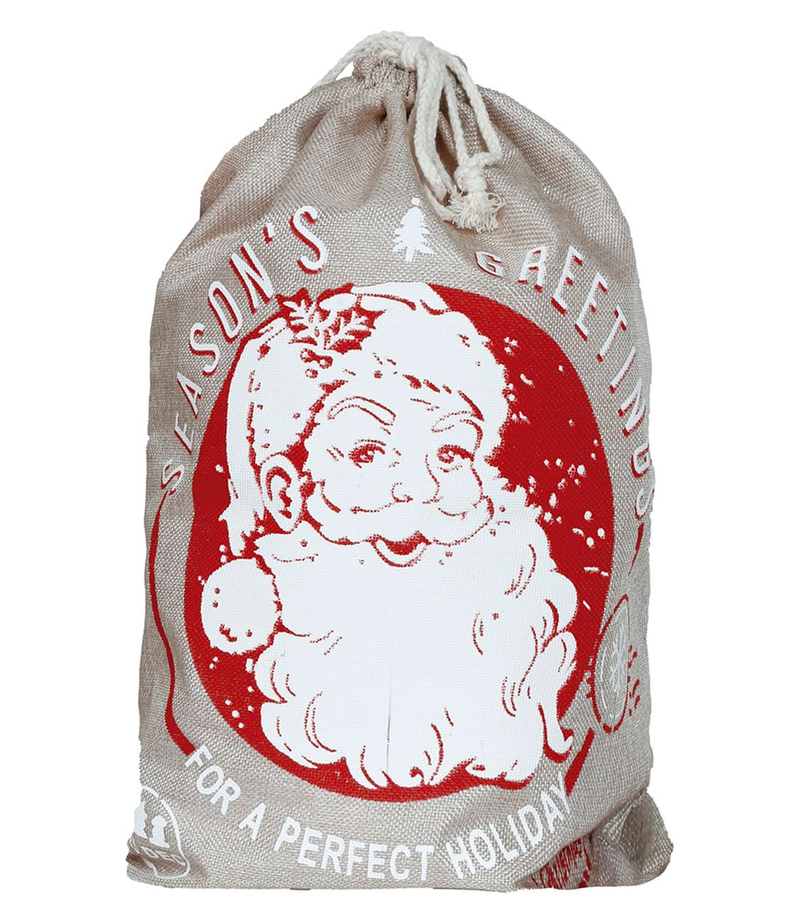Jute cadeau zak kerstman