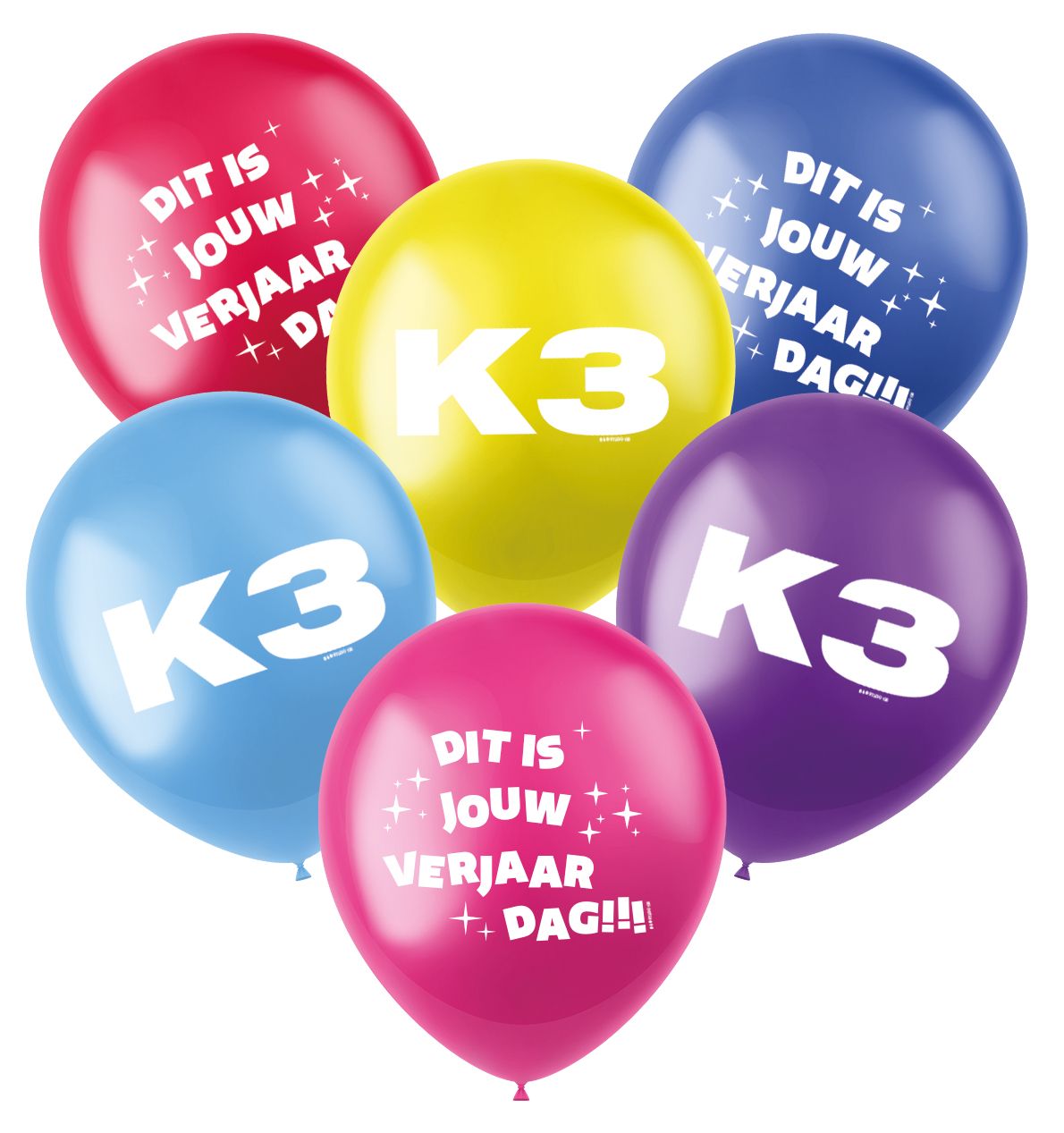 K3 verjaardag ballonnen set