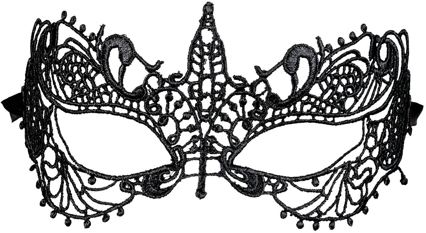 Kanten oogmasker zwart carnival