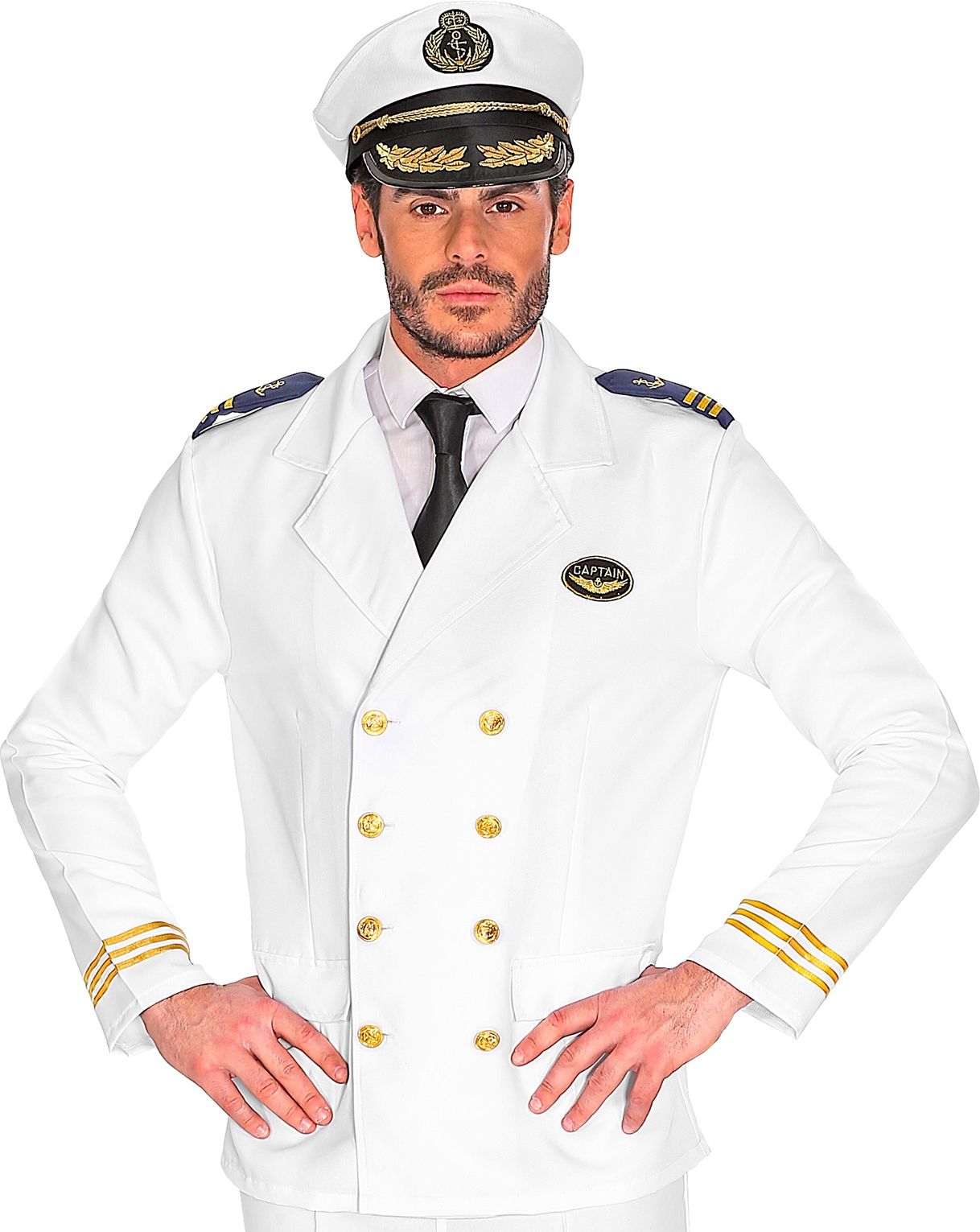 Kapiteins jas heren wit