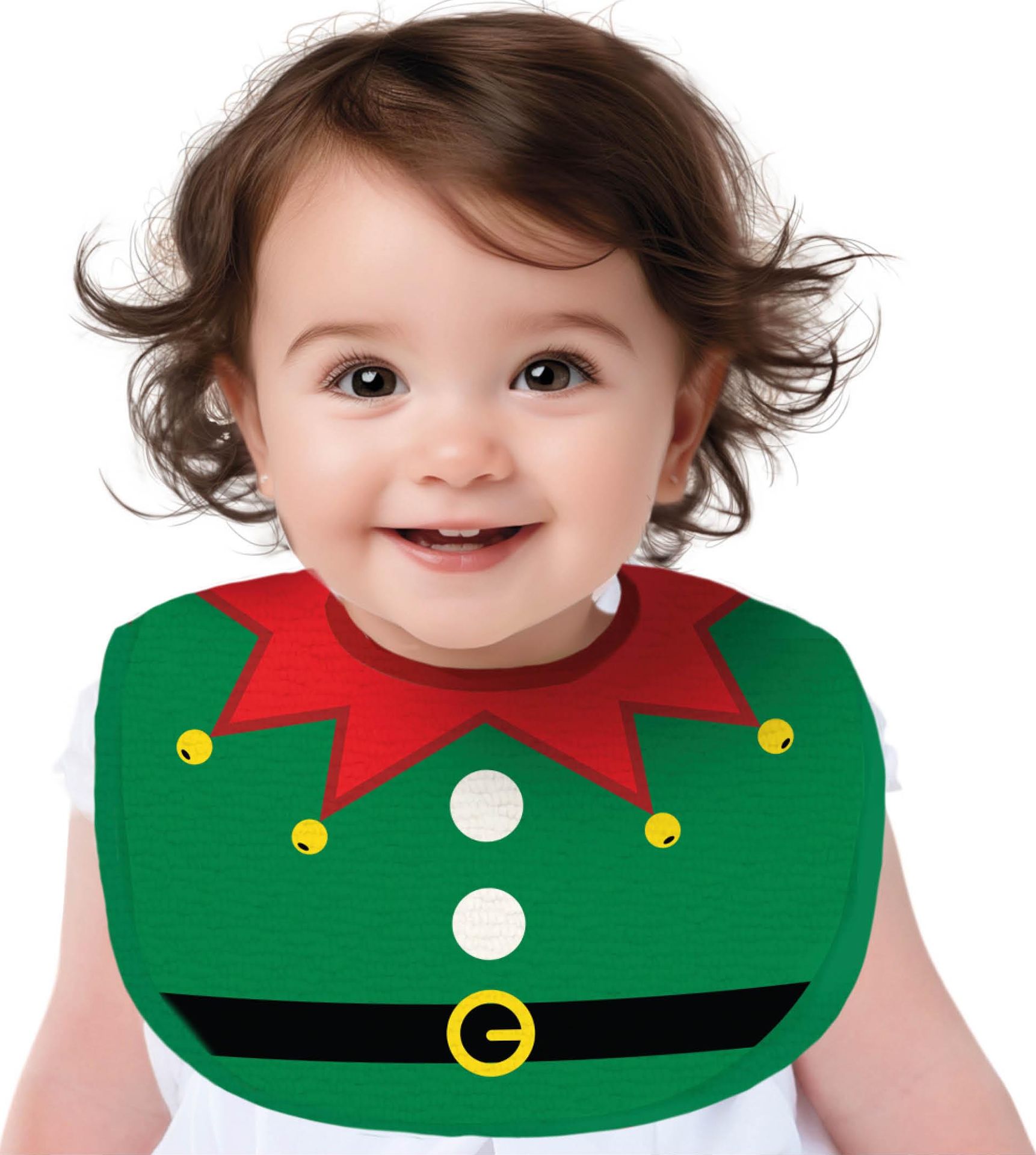 Kerst elf baby slabbetje
